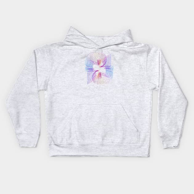 Geometric rainbow lineart marble Kids Hoodie by carolsalazar